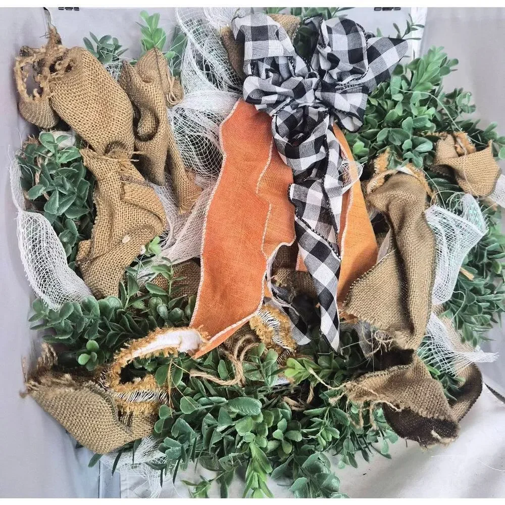 Eucalyptus and burlap wreath this handmade
